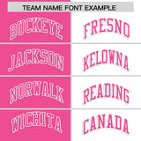Custom Pink White Four Squares Design Performance Polo Shirt