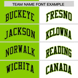 Custom Neon Green White Four Squares Design Performance Polo Shirt