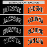 Custom Black Orange Four Squares Design Performance Polo Shirt