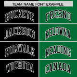 Custom Black Kelly Green Four Squares Design Performance Polo Shirt