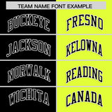 Custom Black Fluorescent Green Four Squares Design Performance Polo Shirt