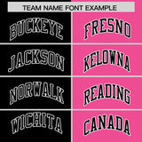 Custom Black Pink Four Squares Design Performance Polo Shirt