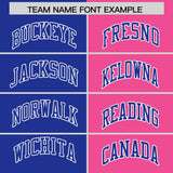 Custom Royal Pink Four Squares Design Performance Polo Shirt