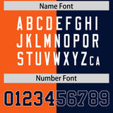 Custom Navy Orange Four Squares Design Performance Polo Shirt