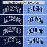 Custom Navy Light Blue Four Squares Design Performance Polo Shirt