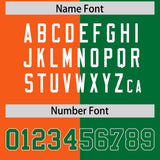 Custom Kelly Green Orange Four Squares Design Performance Polo Shirt