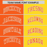 Custom Orange Gold Four Squares Design Performance Polo Shirt