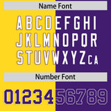 Custom Purple Gold Four Squares Design Performance Polo Shirt