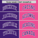 Custom Purple Pink Four Squares Design Performance Polo Shirt
