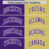 Custom Purple Old Gold Four Squares Design Performance Polo Shirt