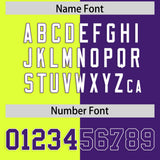 Custom Purple Fluorescent Green Four Squares Design Performance Polo Shirt