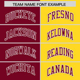 Custom Crimson Gold Four Squares Design Performance Polo Shirt