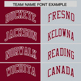 Custom Crimson Silver Four Squares Design Performance Polo Shirt