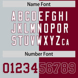 Custom Crimson Silver Four Squares Design Performance Polo Shirt