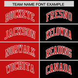 Custom Red Black Four Squares Design Performance Polo Shirt