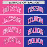 Custom Pink Royal Four Squares Design Performance Polo Shirt