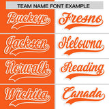 Custom White Orange Four Squares Design Performance Polo Shirt
