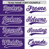Custom Purple White Four Squares Design Performance Polo Shirt