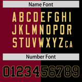 Custom Black Crimson Four Squares Design Performance Polo Shirt