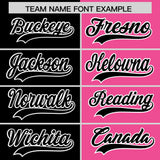 Custom Black Pink Four Squares Design Performance Polo Shirt