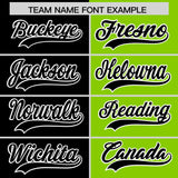 Custom Black Neon Green Four Squares Design Performance Polo Shirt