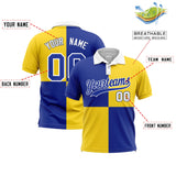 Custom Royal Gold Four Squares Design Performance Polo Shirt