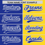 Custom Royal Gold Four Squares Design Performance Polo Shirt