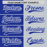 Custom Royal Silver Four Squares Design Performance Polo Shirt