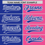 Custom Royal Pink Four Squares Design Performance Polo Shirt