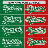 Custom Kelly Green Red Four Squares Design Performance Polo Shirt