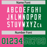 Custom Kelly Green Pink Four Squares Design Performance Polo Shirt