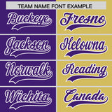 Custom Purple Old Gold Four Squares Design Performance Polo Shirt