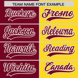 Custom Crimson Gold Four Squares Design Performance Polo Shirt