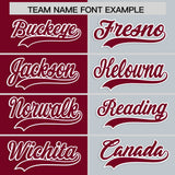 Custom Crimson Silver Four Squares Design Performance Polo Shirt