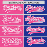 Custom Pink Royal Four Squares Design Performance Polo Shirt