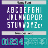 Custom Aqua Purple Four Squares Design Performance Polo Shirt