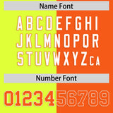 Custom Orange Fluorescent Green Four Squares Design Performance Polo Shirt