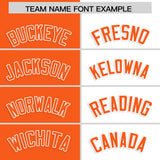 Custom White Orange Four Squares Design Performance Polo Shirt