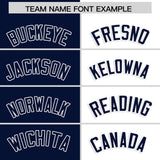 Custom Navy White Four Squares Design Performance Polo Shirt