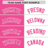 Custom Pink White Four Squares Design Performance Polo Shirt