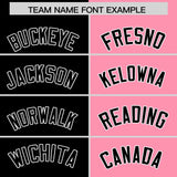 Custom Black Light Pink Four Squares Design Performance Polo Shirt