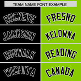 Custom Black Neon Green Four Squares Design Performance Polo Shirt
