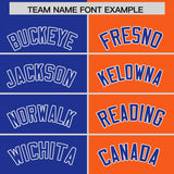 Custom Royal Orange Four Squares Design Performance Polo Shirt