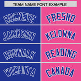 Custom Royal Pink Four Squares Design Performance Polo Shirt