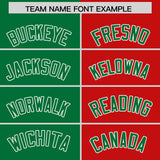 Custom Kelly Green Red Four Squares Design Performance Polo Shirt