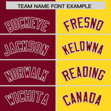 Custom Crimson Gold Four Squares Design Performance Polo Shirt
