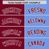 Custom Crimson Light Blue Four Squares Design Performance Polo Shirt