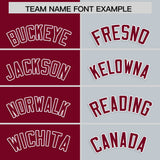 Custom Crimson Silver Four Squares Design Performance Polo Shirt