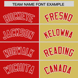 Custom Red Old Gold Four Squares Design Performance Polo Shirt