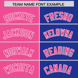 Custom Pink Royal Four Squares Design Performance Polo Shirt
